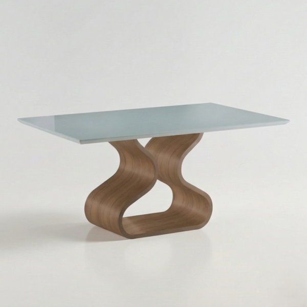 Mesa de Jantar Betânia Tampo Reto com Vidro