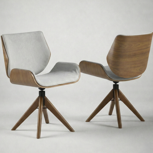 Conjunto Com 2 Poltronas Giratória Heloisa