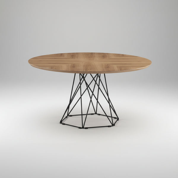 Mesa De Jantar Samara Redonda Com Vidro